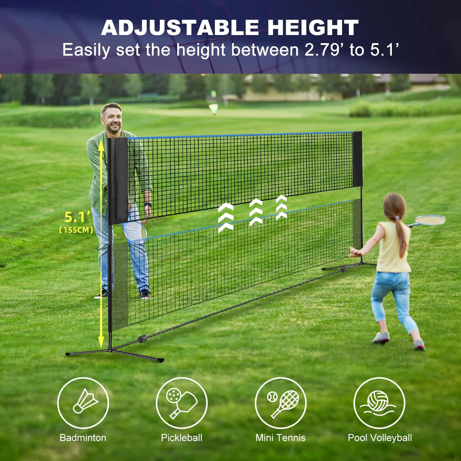 Height Steel 10FT Multi Sport  - огляд і ціна Badminton Ina