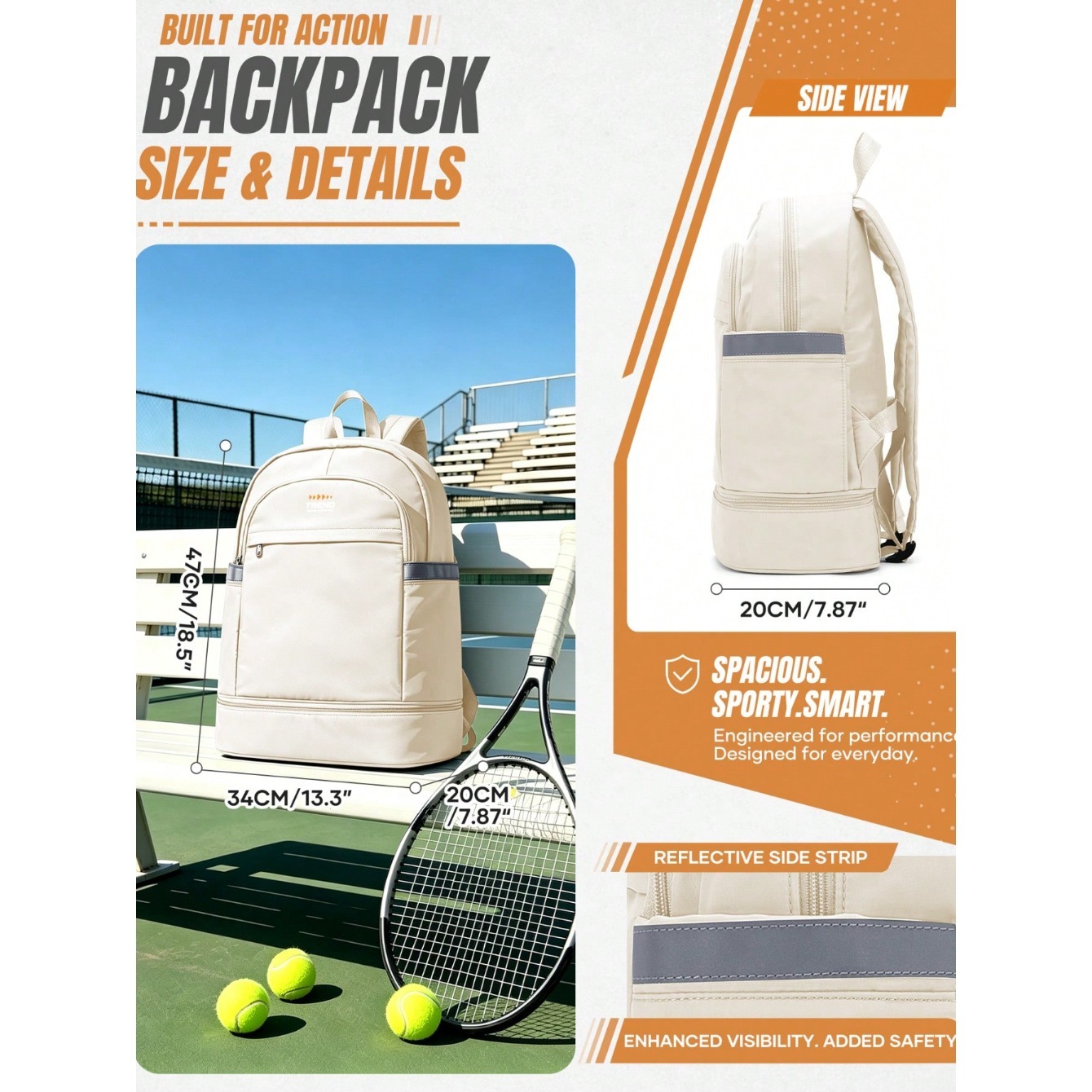 Casual Women's Backpack, Minim - огляд і ціна Badminton Shoes