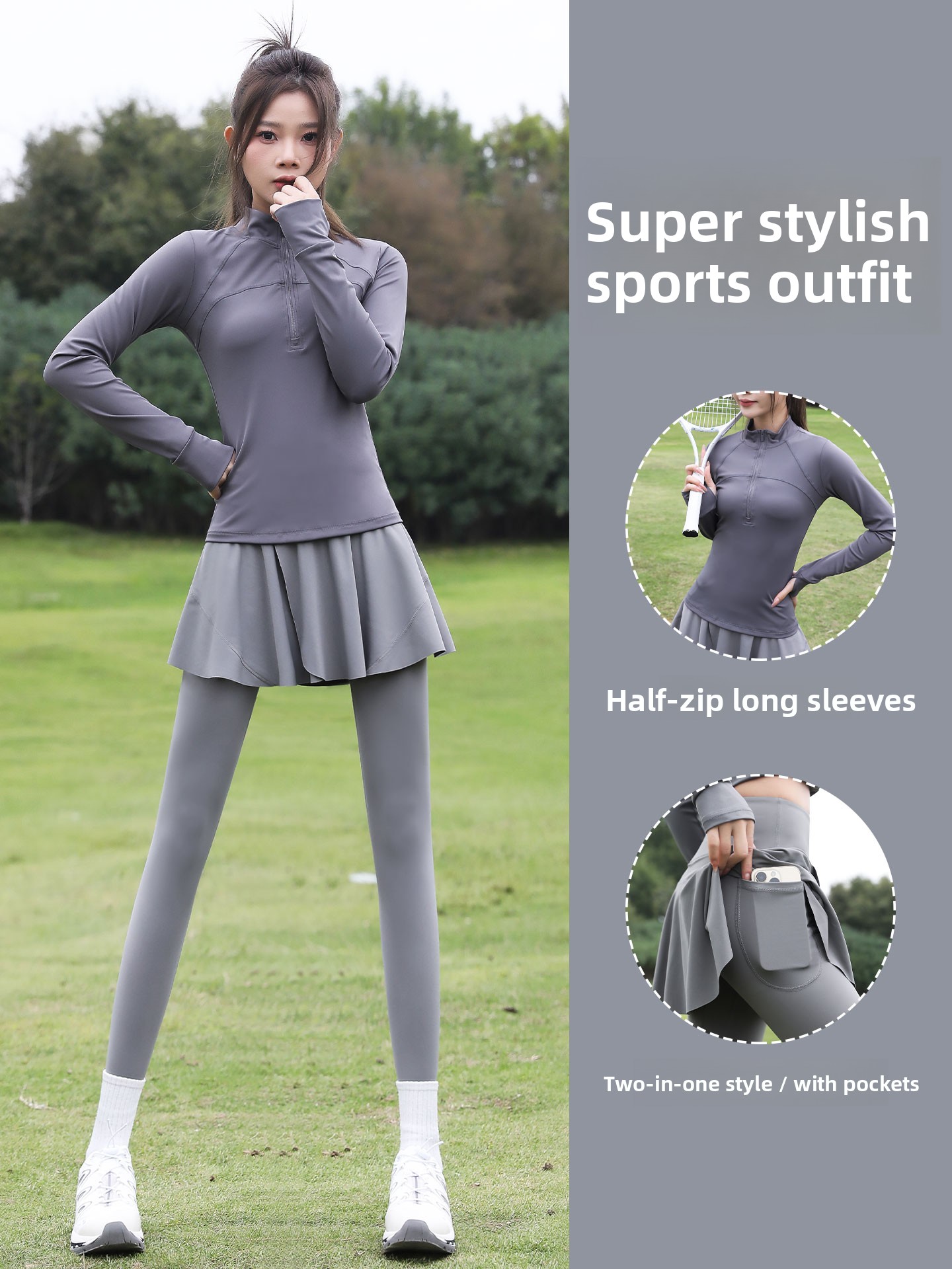 Girls Fitn Clothing Set Long S - огляд і ціна Badminton Online