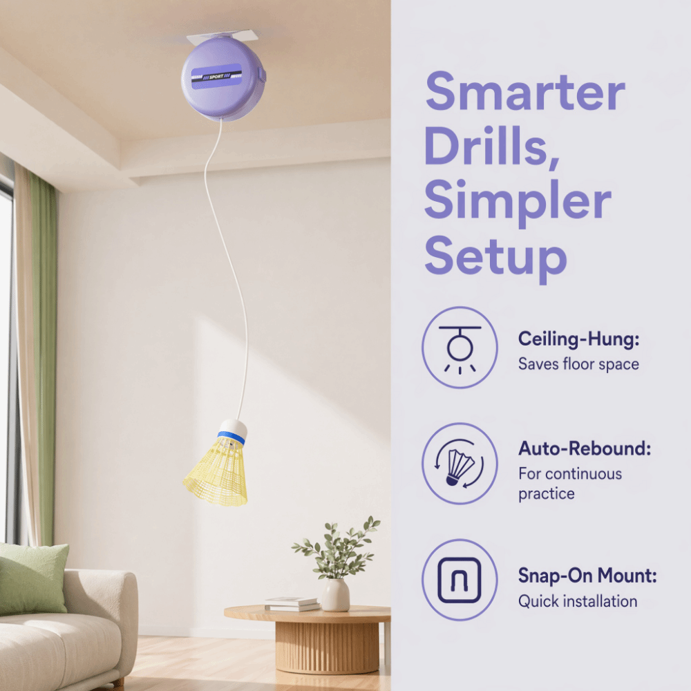8pcs Ceiling Mounted Badminton - огляд і ціна Badminton Rebound Trainer