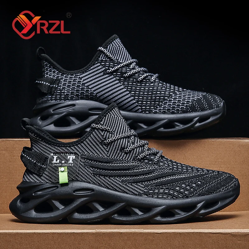 YRZL Men Sports Running Black  - огляд і ціна Badminton Shoes
